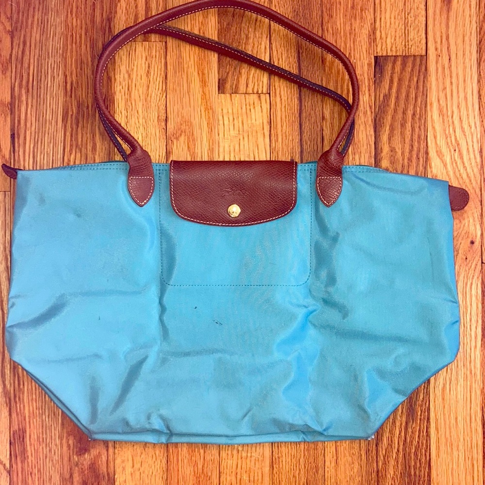 Longchamp Le Pliage blue bag